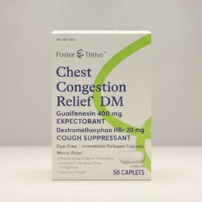 Chest Congestion Relief DM Expectorant & Cough Suppressant (50 Caplets)