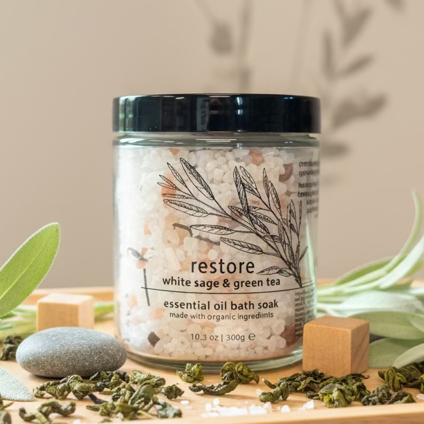 Restore Bath Soak: White Sage & Green Tea