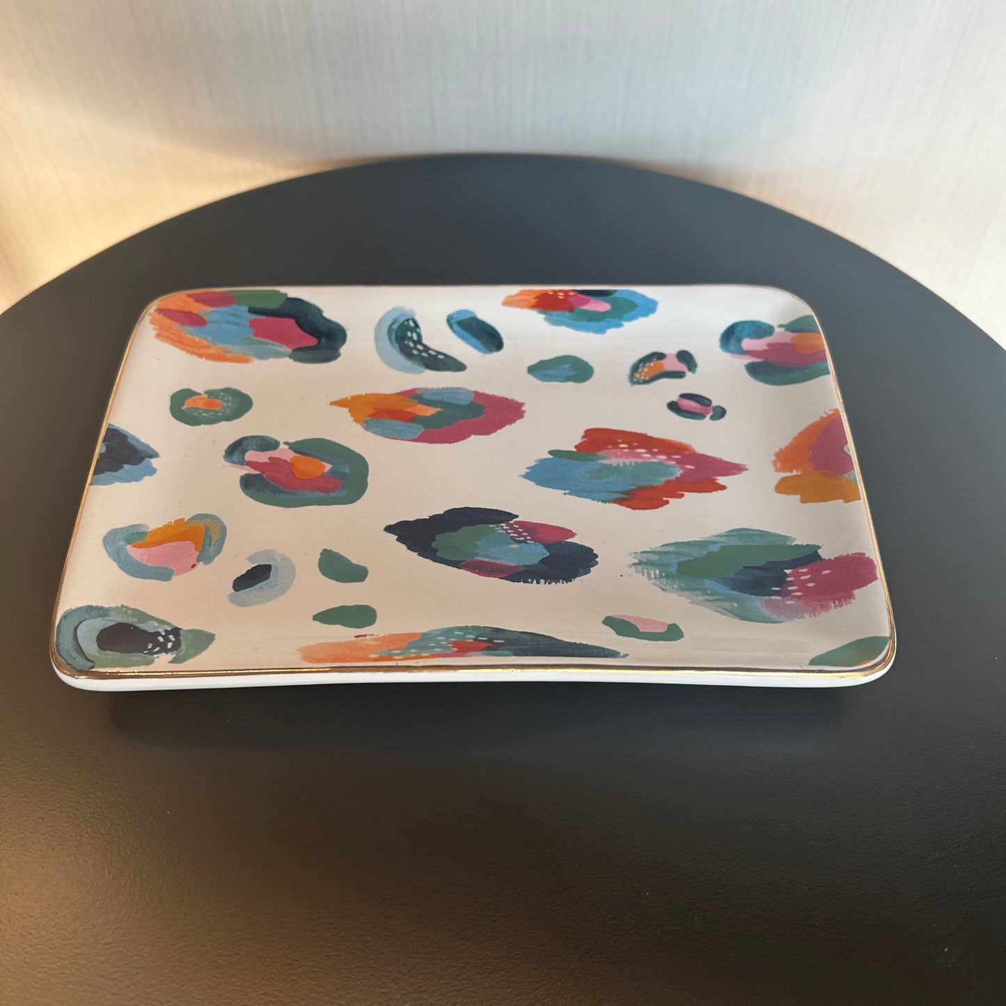 Bright Leopard Trinket Tray