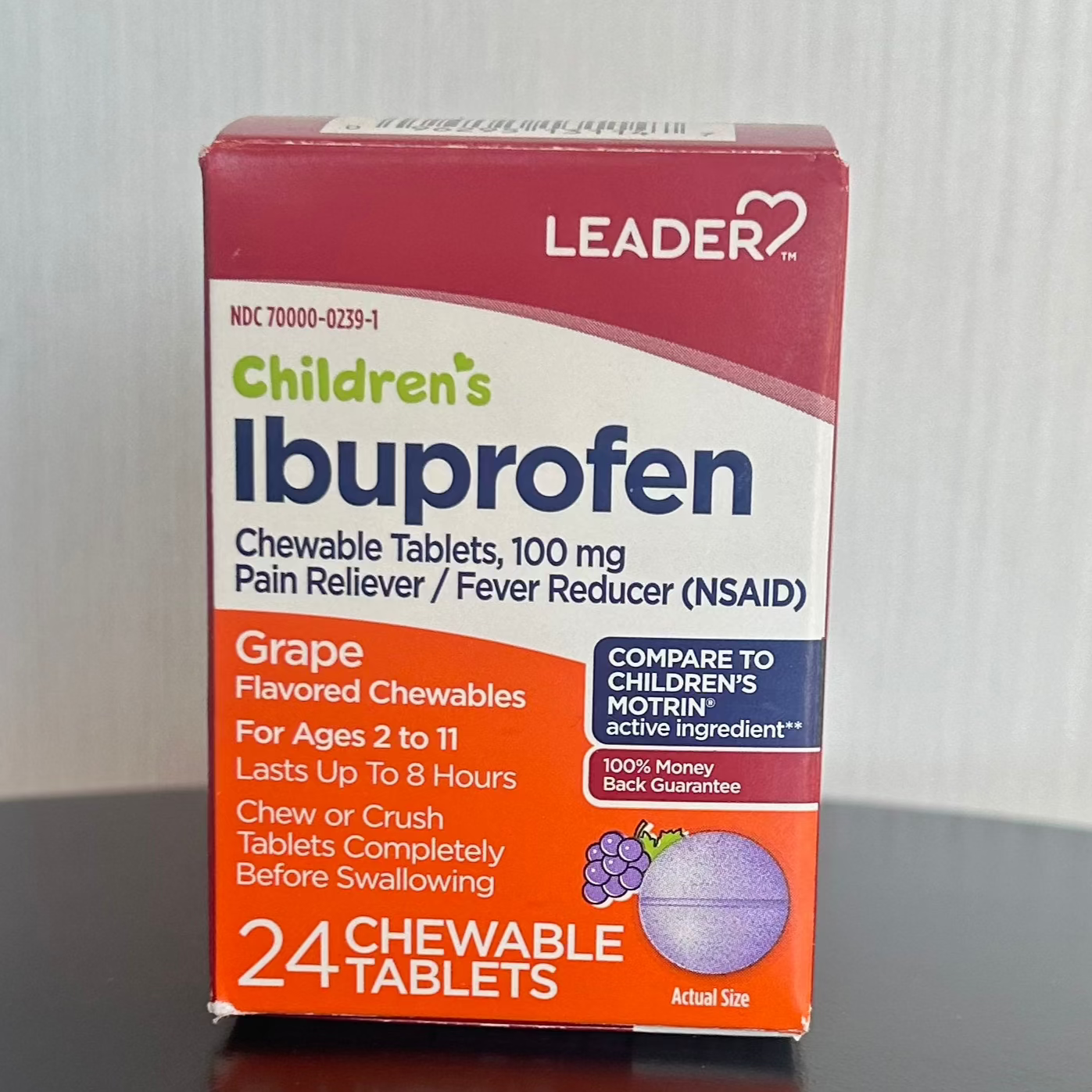 Ibuprofen Jr 100 Mg Chewable Tablet