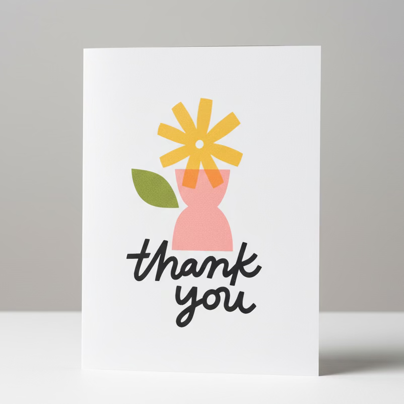 Card - Thank You Flower Vase