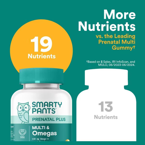 Smarty Pants Prenatal Plus Multivitamin & Omegas (90 Count)