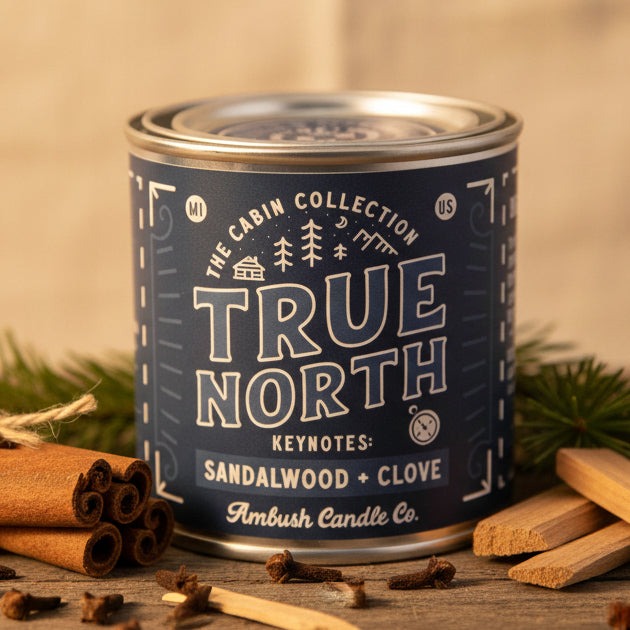 True North: Sandalwood and Clove Candle