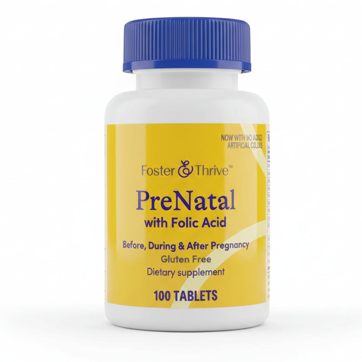 PreNatal with Folic Acid Before, During & After Pregnancy (100 Tablets)