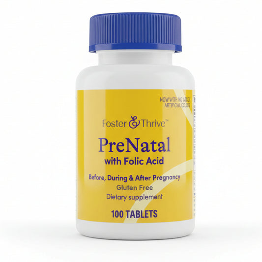PreNatal with Folic Acid Before, During & After Pregnancy (100 Tablets)