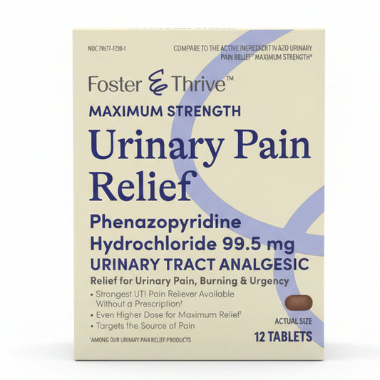 Urinary Pain Relief Maximum Strength Phenazopyridine HCl 99.5 mg (12 Tablets)