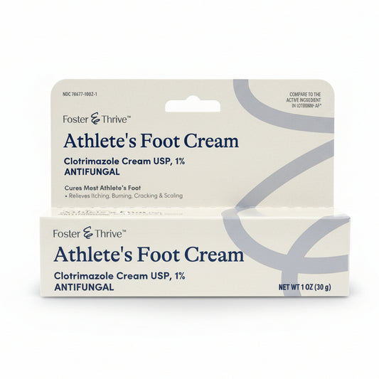 Athlete's Foot Cream Clotrimazole Cream USP, 1% Antifungal (1 oz)
