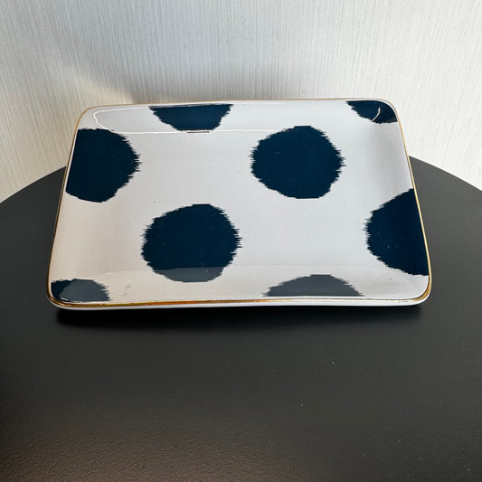 Indigo Dot Trinket Tray