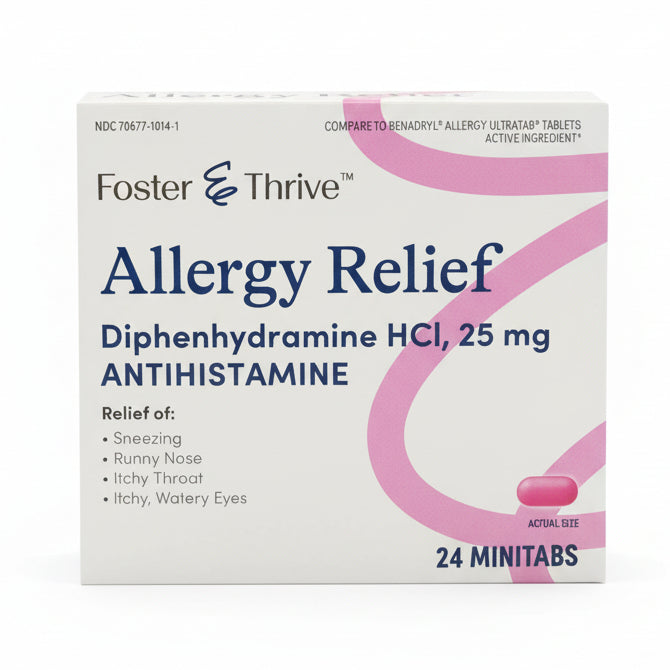 Allergy Relief Diphenhydramine HCl 25 mg (24 Minitabs)