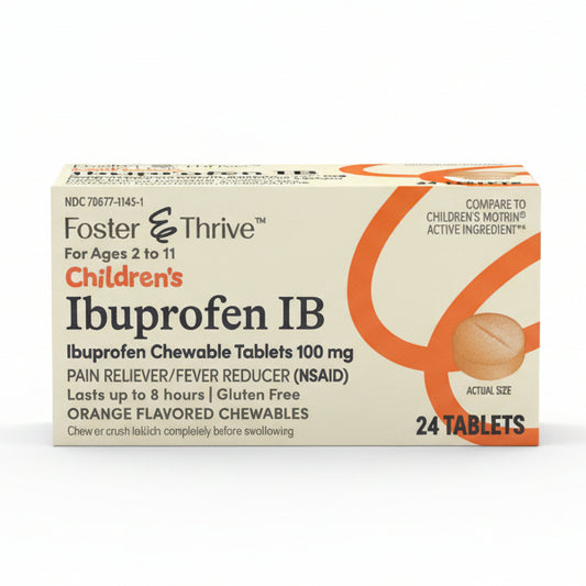 Children's Ibuprofen IB Chewable Tablets 100 mg Orange (24 count)