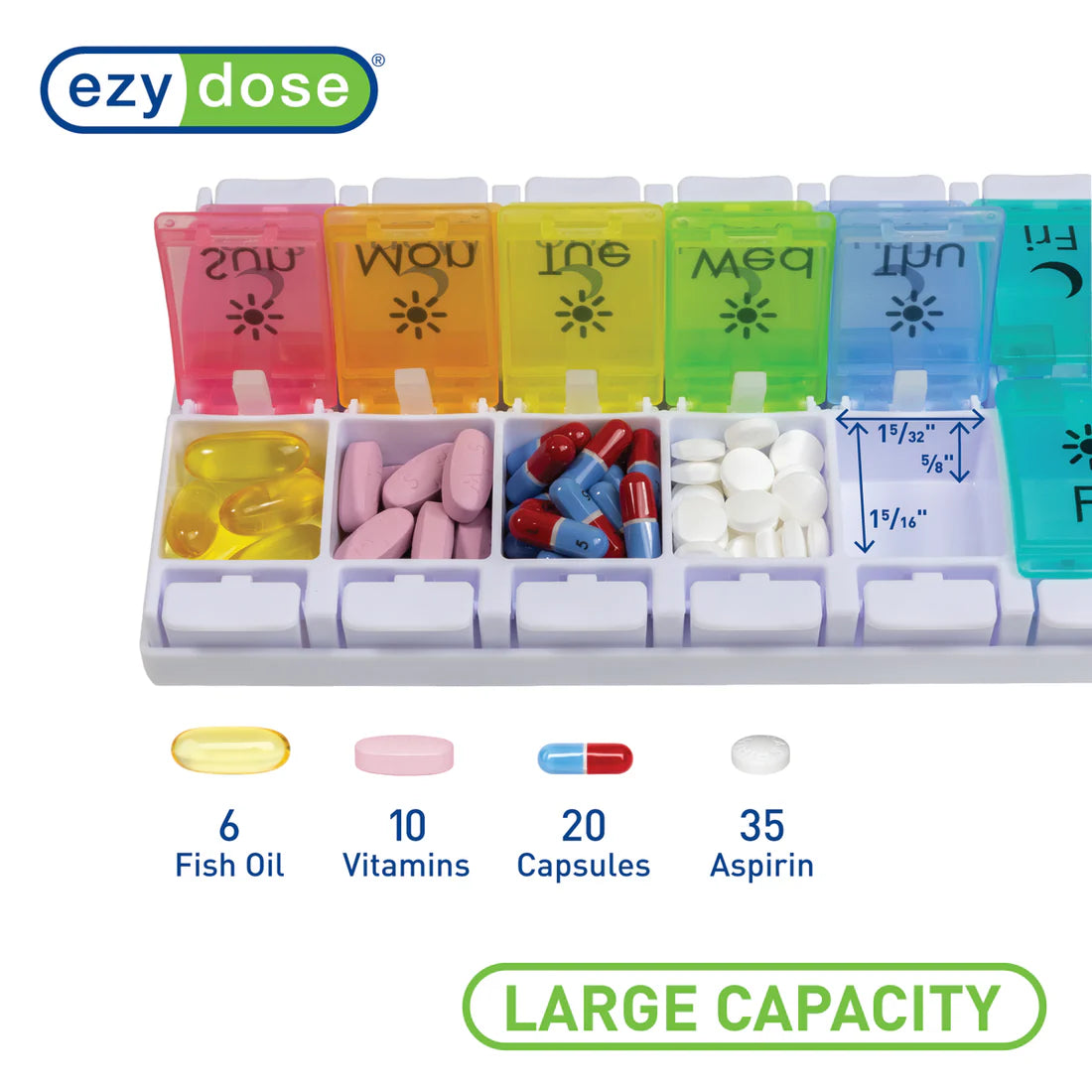 Weekly Twice-a-Day Pill Organizer