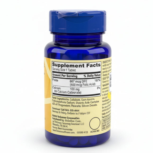 Folic Acid 400 mcg Heart Health Support (250 Tablets)