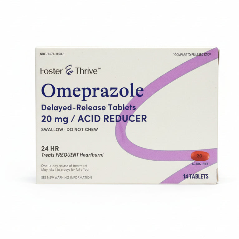 Omeprazole Delayed-Release Tablets / Acid Reducer 20mg (14 tablets)