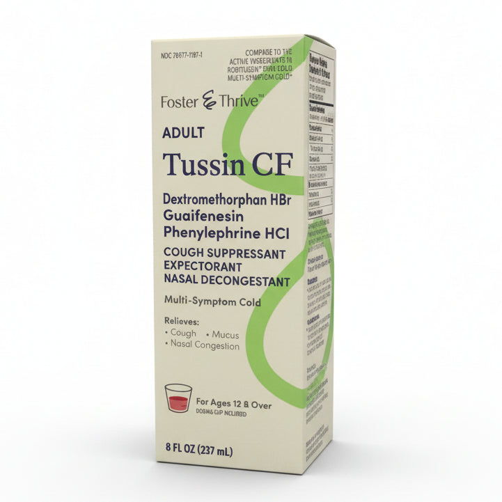 Adult Tussin CF Cough Suppressant, Expectorant, Nasal Decongestant