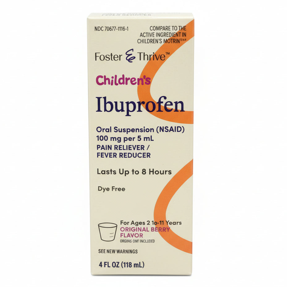 Children's Ibuprofen Pain Reliever/Fever Reducer 100mg per 5mL (4 oz)