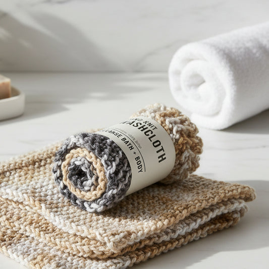 Hand Knit Wash Cloth