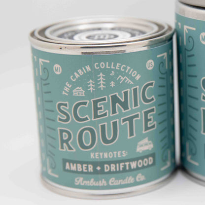 Scenic Route: Amber and Driftwood Candle