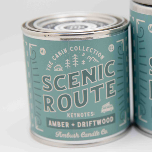 Scenic Route: Amber and Driftwood Candle