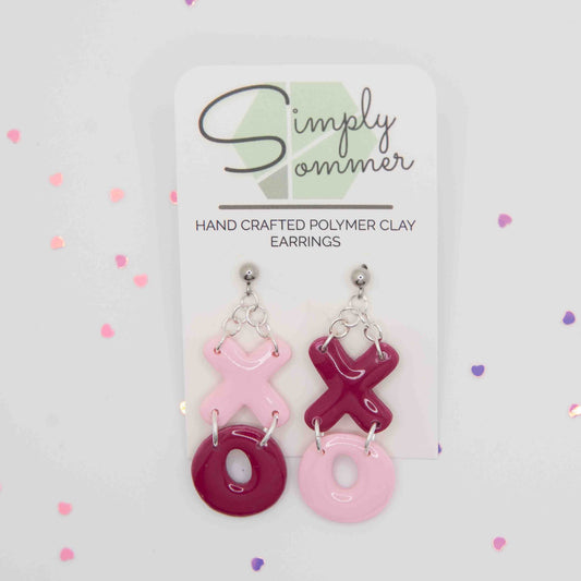 XOXO Valentines Day Dangle Ball Stud