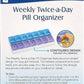 Weekly Twice-a-Day Pill Organizer