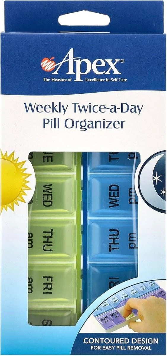 Weekly Twice-a-Day Pill Organizer