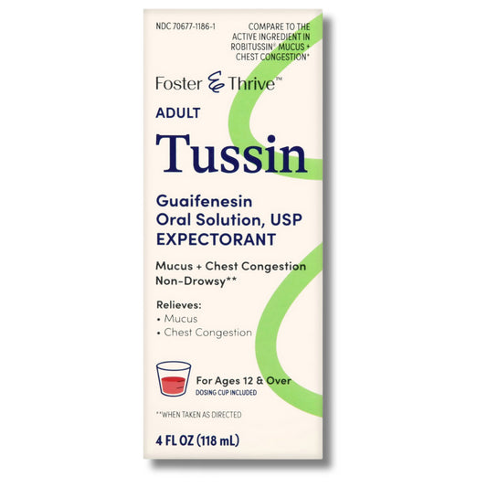 Tussin Guaifenesin 200 mg Cough Syrup (4 oz) | Compare to Robitussin